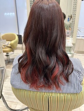 ビスイル 秋葉原店(Vis ill) ダブルカラーケアブリーチベージュピンクボブミニウルフリタッチ