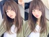【NEW OPEN！今だけ特典☆】カット+前髪縮毛矯正+トリートメント 9900円