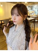 髪質改善＊斜め前髪グレージュカラー＊美髪【Zina大宮】