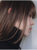 暗髪透明感カラー