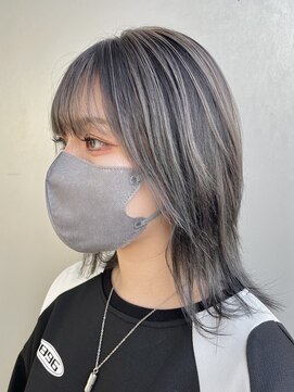 エアー 青山(AIR) 透明感カラーアッシュグレージュレイヤーウルフカットハイライト