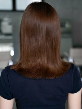 エインアンリー 明治神宮前(AIN.ANLY.) ◎デジタルパーマミディアムヘアコテ巻き風パーマ縮毛矯正韓国風