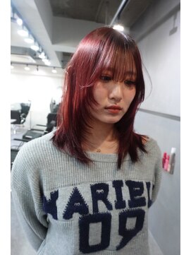 ワンズオゼ 渋谷(ONE's oze) ハイトーン/ダブルカラー/大人ガーリー/ダークアッシュ/似合わせ