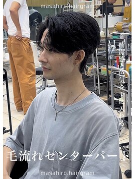 ディータ(Dita) 毛流れニュアンスルーズフェザーセンターパート大宮メンズパーマ