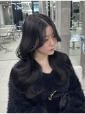2wayバング 韓国前髪 シースルー レイヤーカット 顔周り