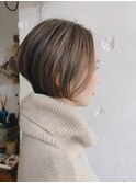 【RICCA aya】大人前下がりショートボブのミルクティーベージュ