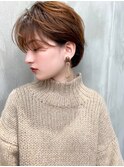 大人かわいい前髪セシルカットココアブラウンフリンジウェーブ