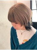 簡単スタイリング 伸ばしかけヘア ウルフ インナーカラー