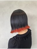 裾カラー/ポイントカラー/赤髪/ピンク/赤紫/インナーカラー/原宿