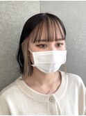 前髪インナーカラーホワイトベージュ！セクションカラー