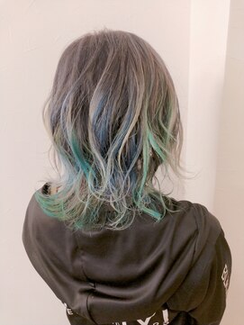 キャンディーエッグ(Candy egg) 原口★グレーグラデ×オーシャンメッシュ★福岡久留米