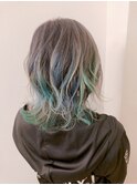 原口★グレーグラデ×オーシャンメッシュ★福岡久留米