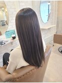 暗髪ストレート