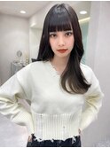 韓国ヘア　韓国風顔まわりカット　高校生カラー　ブリーチカラー