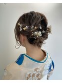 ボブヘアアレンジ/だんごアレンジ/ボブまとめ髪