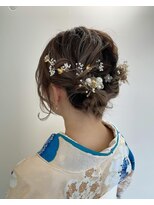 ボブヘアアレンジ/だんごアレンジ/ボブまとめ髪