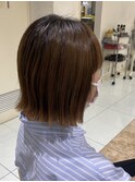 パツっと切りっぱなしボブ