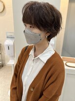 ヘアデザイン ソラ(Sola) もこもこマッシュショートパーマ×暖色系ブラウン