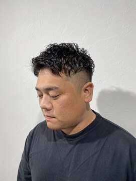 レンゲン(LENGEN) 束感刈り上げビジネス七三ツーブロックアップバング１２４６