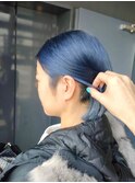【Lilly渋谷】#ネイビーブルー#ブリーチ#学割U24#韓国