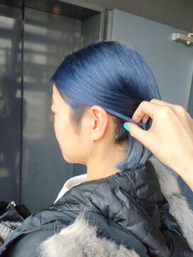 リリー シブヤ(Lilly shibuya) 【Lilly渋谷】#ネイビーブルー#ブリーチ#学割U24#韓国