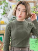 センターパートx3Dハイライト小顔大人ボブh3大宮20代30代40代