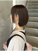 切りっぱなしボブ×インナーカラー