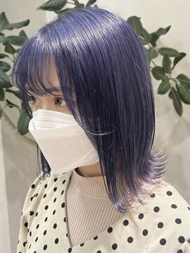 コレット 大宮(collet) ネイビーブルー&ボブ