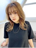 艶感♪髪質改善カラー大人可愛いミルクティーベージュハイライト