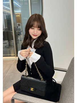 ラル 立川南口(lar) 段取なしくまブラウン_メルティカラー似合わせカットセミロング