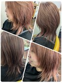 旬のウルフカットはセミロングが大人っぽい♪