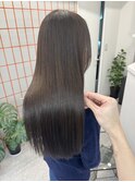 韓国 くびれロング レイヤー ワンホンヘア 小顔前髪