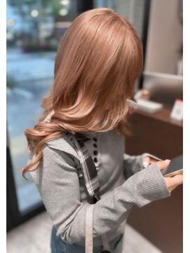 ジェム リット(GEM lit) 《karin》pink beige /名駅/名古屋/名古屋駅/ケアブリーチカラー