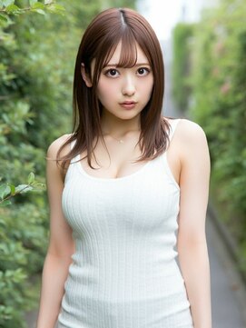 ファクトリーファイブ(Factory5) 小顔外ハネミディアムアッシュ20代30代40代くびれミディ韓国ヘア