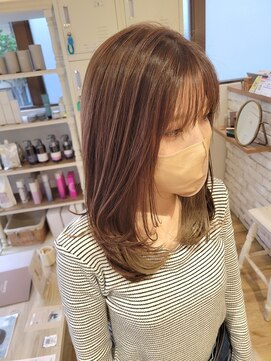 フレイムス ヘアアンドリラックス 吉川店(Frames hair&relax) イヤリングカラー×ベージュ