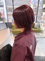 モア 下通店(MORE) Cassis Red /ウルフカット