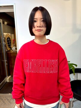  fit stand 千葉/ショートボブ/カット/パーマ/ダブルカラー/トリートメント/縮毛矯正 イメチェン/ピンクベージュ/アンブレラカラー[千葉]