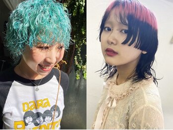 フィン(fin,)の写真/【ショート×ハイトーンカラーorパーマ】で理想の髪に◎ケアブリーチカラー/ダブルカラー/インナーカラー