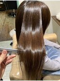 ダークアッシュストカール暖色系カラーグラボブ都島髪質改善大阪