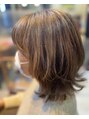 ハンナ ヘアースパ(Hanna hair spa) ハイライトONカラー。ミルクティーベージュカラー