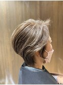 白髪ぼかしハイライトスタイル