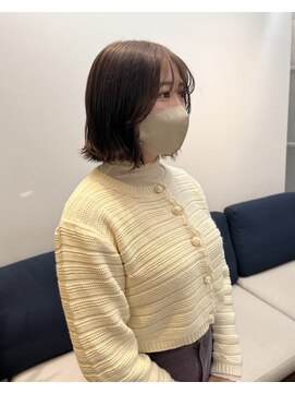 トレス(TRESS) ミニボブ/ブリーチなし/オレンジベージュ/透明感/コテ巻き/32mm