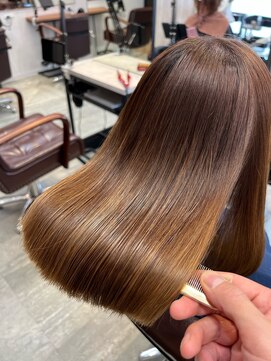 アディクト 東陽町西口(addict) 髪質改善で大人上品なツヤ髪に_ブラウン_ミディアム［東陽町］