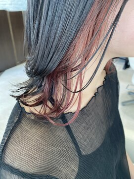 アメイジングヘアー 美沢店(AMAZING HAIR) イヤリングカラー/ローズピンク/ブリーチ/ミディアムレイヤー