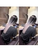 ピンク系バレイヤージュ