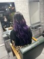 ココン(Cocon)&nbsp;伸ばし中のブリーチを活用したグラデーション×バイオレット