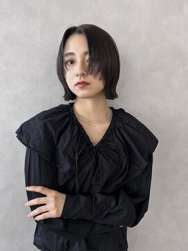 フォト 新宿(foto) 黒髪小顔ワンレンネビージュボブルフ新宿20代【Anzu】▲