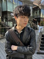 ウルフ/アッシュブラック/カルマパーマ/ベリーショート/表参道