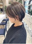 大人くびれショート/白髪ぼかしハイライト/武蔵小杉/自由が丘