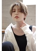 ハイトーンハンサムショート(ANNDER)ブリーチカラーダブルカラー